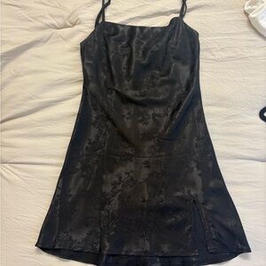 Princess Polly Satin Floral Jacquard Mini Slip Dress